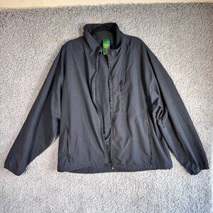 Cabela’s Black Windbreaker Jacket Men’s XL Tall Zip Up Stretch Outdoor